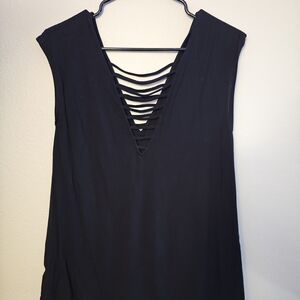 American Eagle Outfitters Black V-Neck Blouse